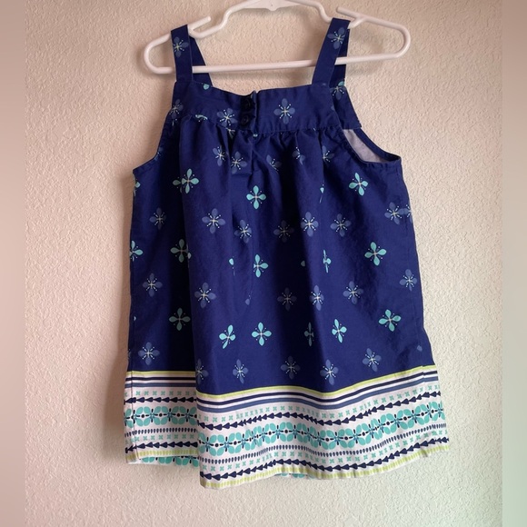 Gymbore Girls Blue Floral Tank Top size 10 - Picture 2 of 5